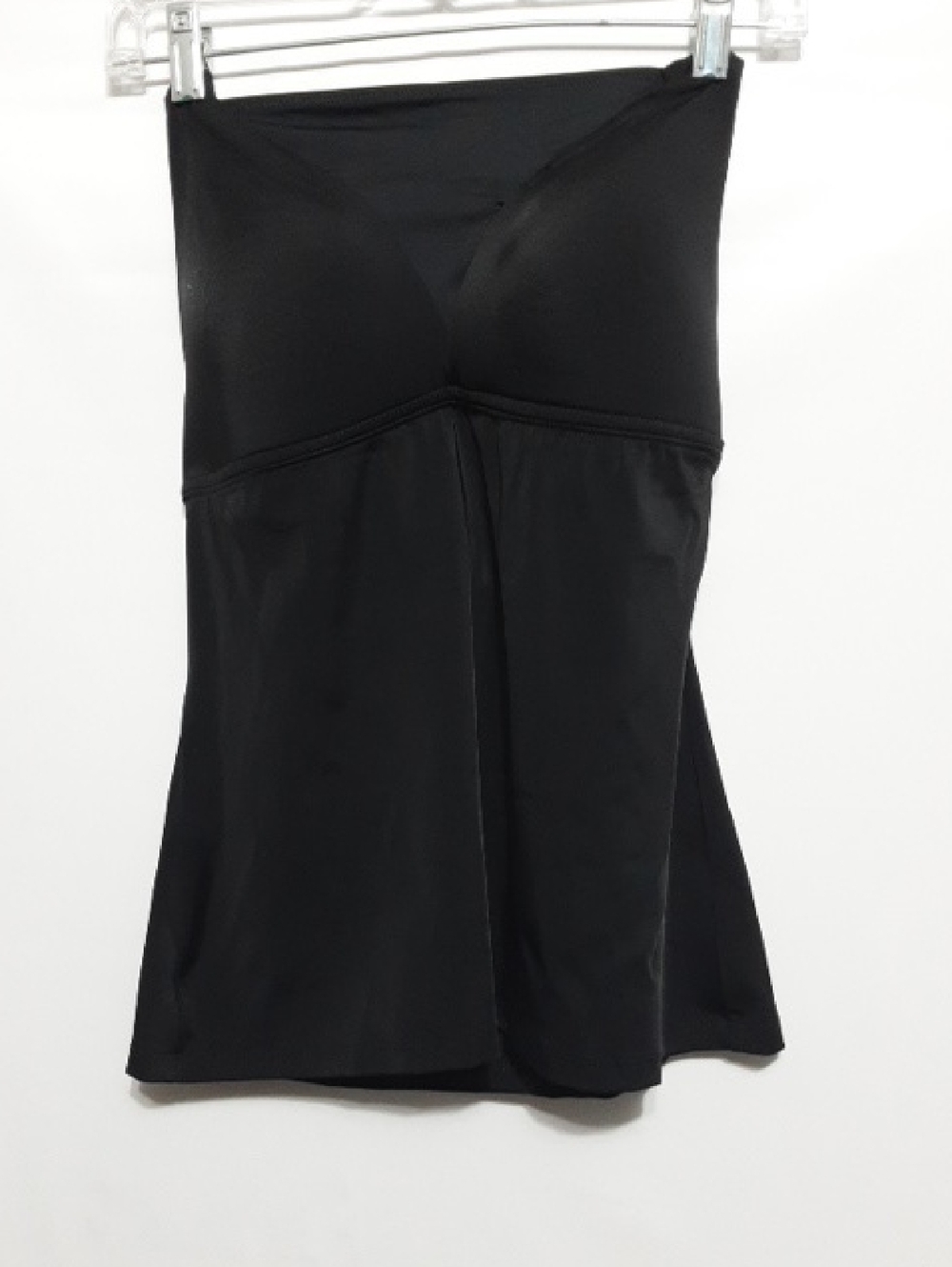 OlaiAN Tempt Me Black Swim‎ Bandeau Tankini Top with White Logo